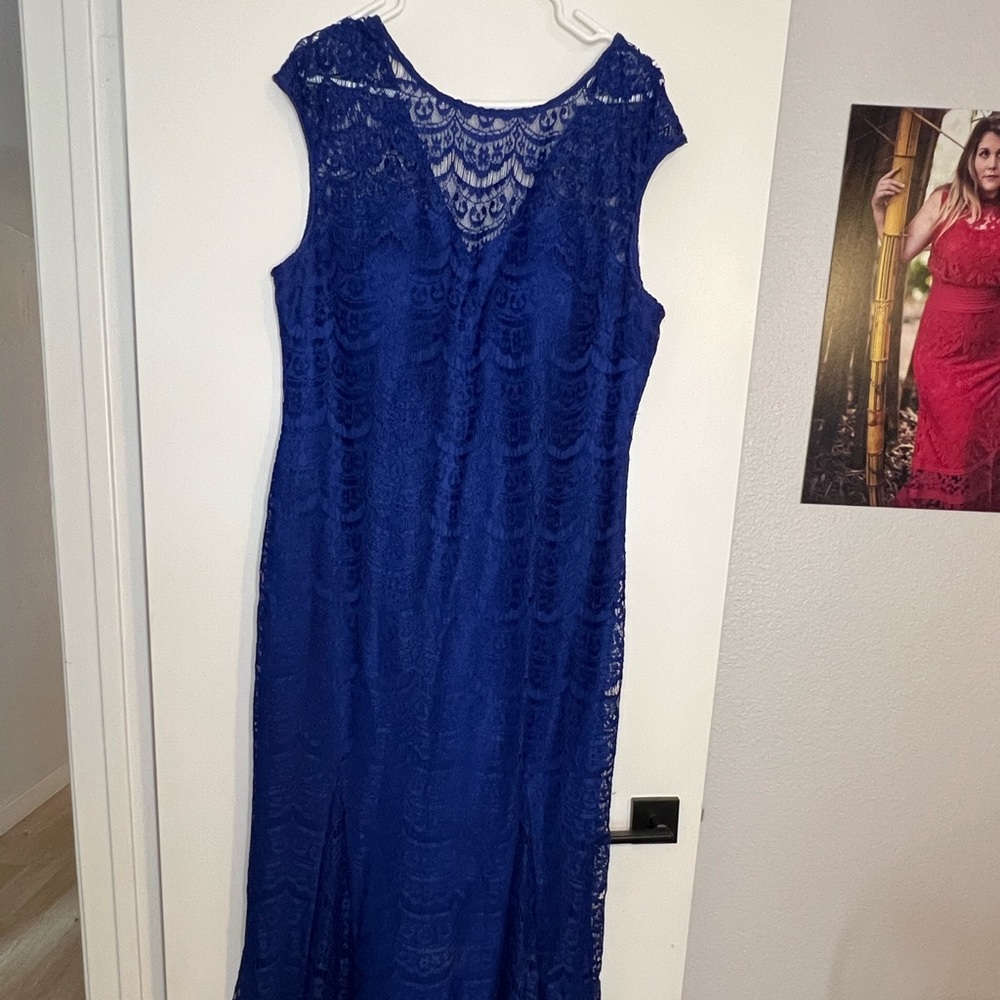 Blue Lace Formal Gown